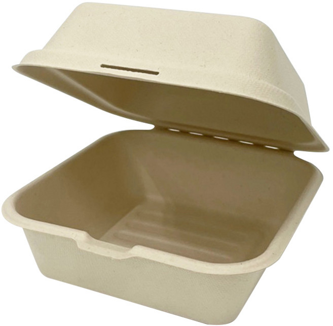 [B-003] 투고팩 펄프도시락 일체형 펄프용기 원터치 햄버거용기 50개, 1개