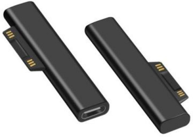 USB C PD 충전 케이블 어댑터 C타입 to DC 커넥터 컨버터 Surface Pro 3 4 5 6 Go Book1 Book2 와 호환 가능 15V 3A, 1개