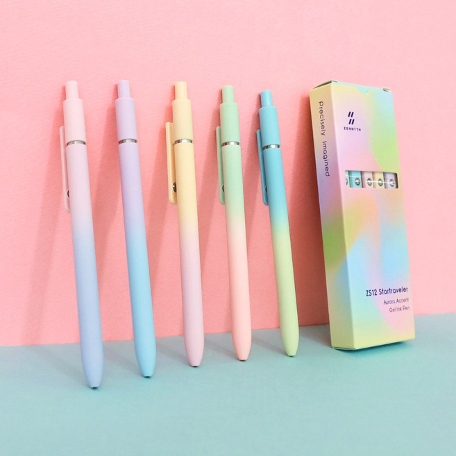 [정품] 너스키니 제니스 퀵드라이 0.7mm 다오완스 오로라 젤펜 5P 간호사 젤펜 간호사 펜