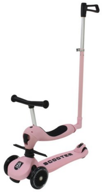 알파카 아동용 퍼스트 4in1 킥보드, 핑크, 1개