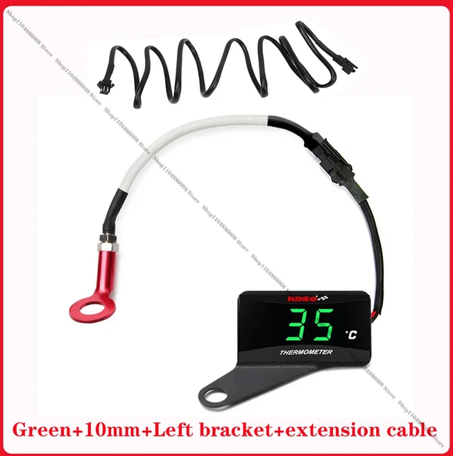 오토바이 실린더 헤드 온도 센서 Koso 측정기 nmax125 XMAX250 300 범용 게이지, 11 Green 10mm left set
