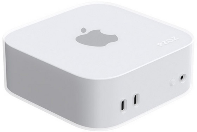 PZOZ 맥미니 M4 케이스 실리카겔 휴대용 Mac mini M4Pro, 반투명