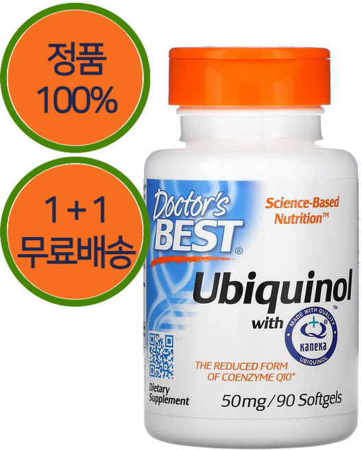닥터스베스트 2통 유비퀴놀 카네카 90소프트젤 6개월분량, 1, 2개, 90정