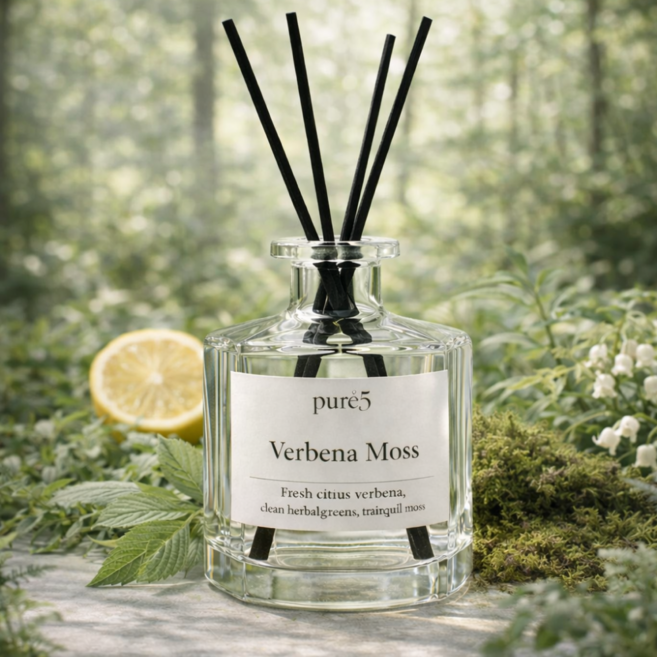 PURE5 프리미엄 디퓨저 선물용 실내방향제 버베나모스, 1개, 250ml, 버베나, 허브, 그린