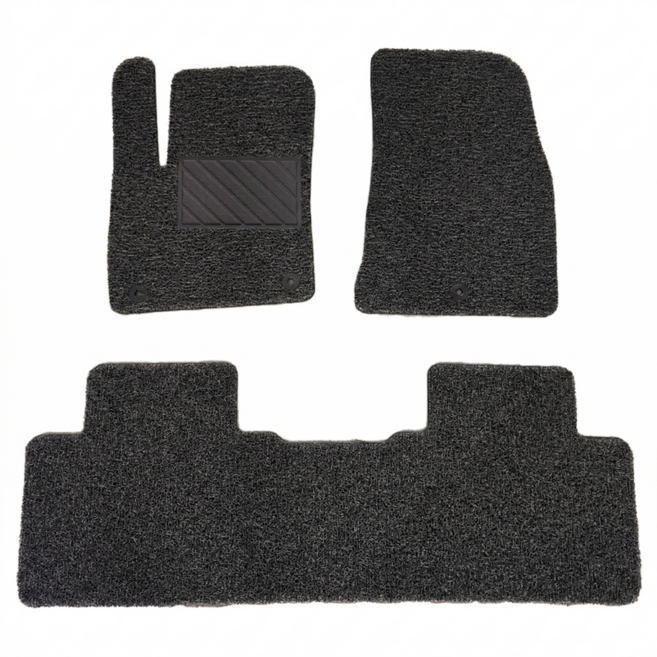 기가차 쌍용 KGM 코일매트 발매트 바닥매트 발판 한대분 1열+2열 확장형, 블랙, 렉스턴G4 [17년~현재]