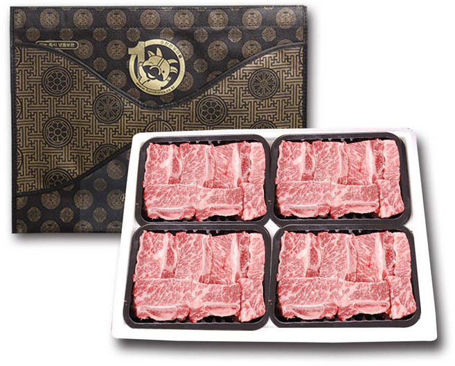 HC한우마을 한우 명품 소갈비 4칸(명품소갈비600gx4팩) 선물세트, 1세트