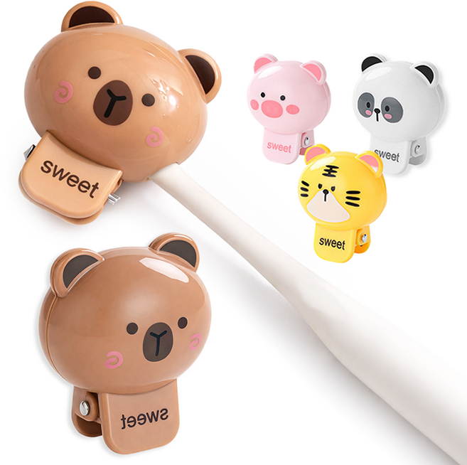 여행용 휴대용 칫솔 보호 커버 동물 캡 위생 케이스, 1개, 카피바라