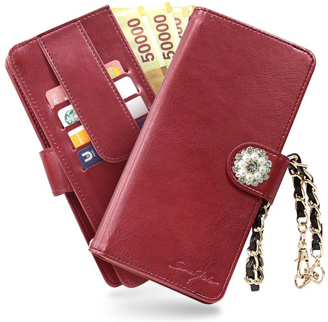 엘리제 프리미엄 고품격 원단의 카드수납 카드흘림방지 지폐수납 손목줄 체인 지갑형 핸드폰케이스 휴대폰케이스 갤럭시 노트20 울트라 노트10 플러스 노트9 노트8