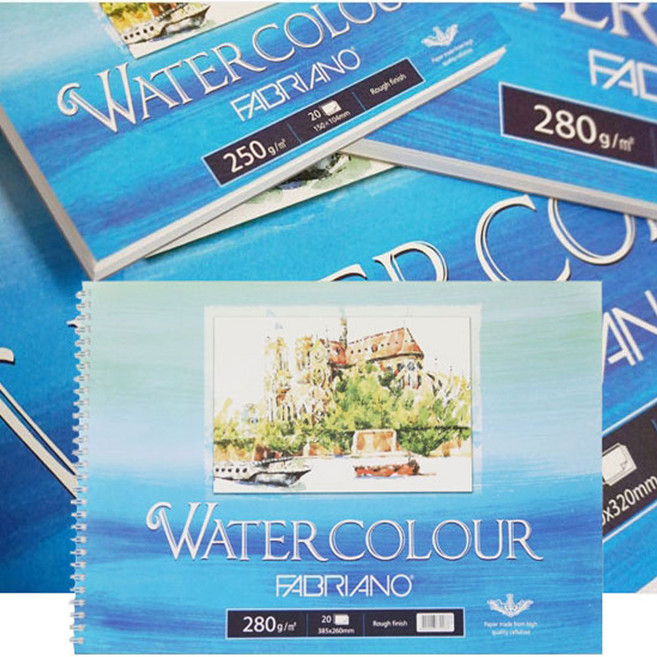 파브리아노 워터칼라 스케치북 4절 스프링형 386x545mm 280g 20매
