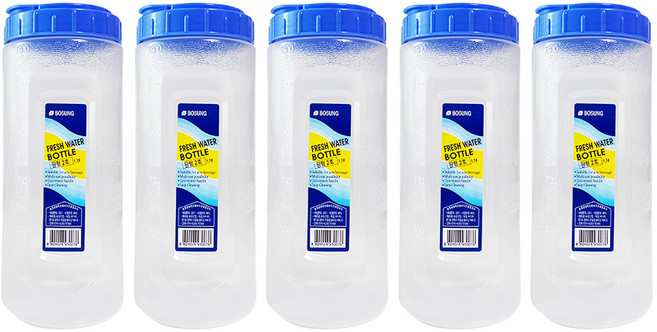 보성 원형 물병 2호 5p, 혼합 색상, 1.3L, 5개