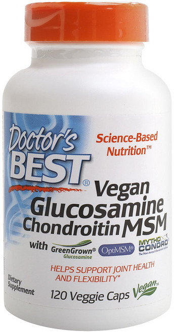 Doctor's BEST 植物性葡萄糖胺軟骨素MSM VEGGIE膠囊, 120顆, 1罐