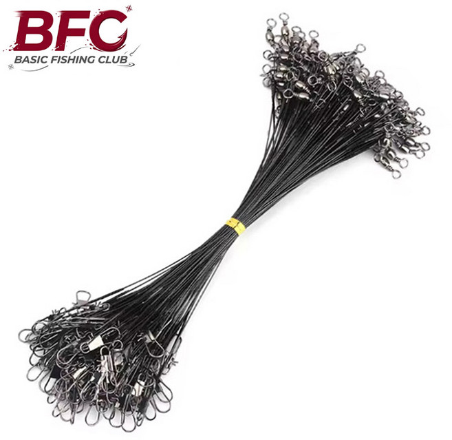 비에프씨 와이어 목줄 쇼크리더 25cm 50개