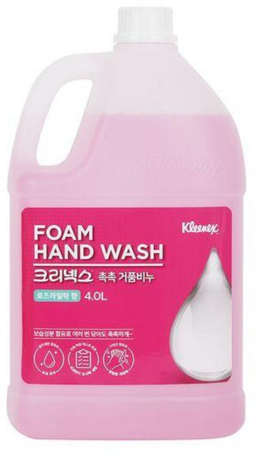 유한킴벌리크리넥스 폼 솝 거품비누 리필 핸드워시 4L (로즈라일락 향)..34342073 jh유통, 1