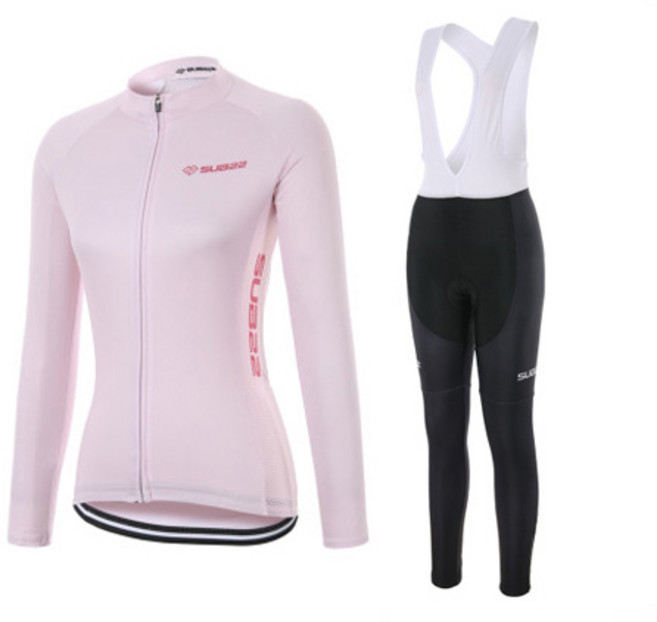 서브22 여성 자전거 라이딩복 져지 빕숏 세트 핑크