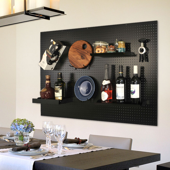 하우징디포 타공판 1000 X 1000 mm, 블랙, 1개