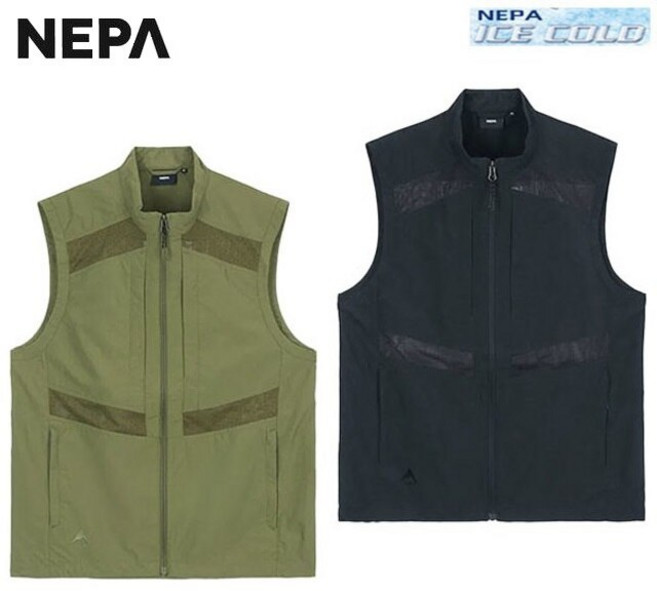 네파 여름용/춘추용 남성 에코 브리즈 스텐넥 경량 메쉬 베스트 조끼 - 7L31461_HDD