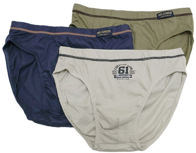 물랑루즈 주니어 테일러 순면 브리프 삼각팬티 3종 세트