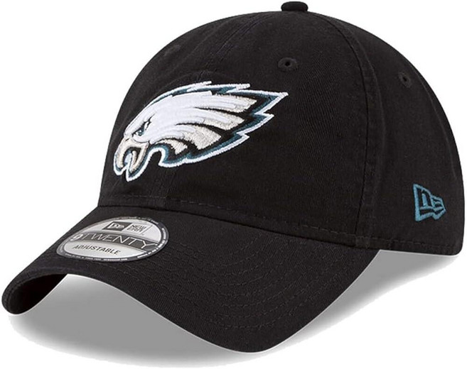 뉴에라 NFL 코어 클래식 9TWENTY 팀 색상 모자 이글스 1개, 필라델피아 이글스, 필라델피아 이글스 블랙