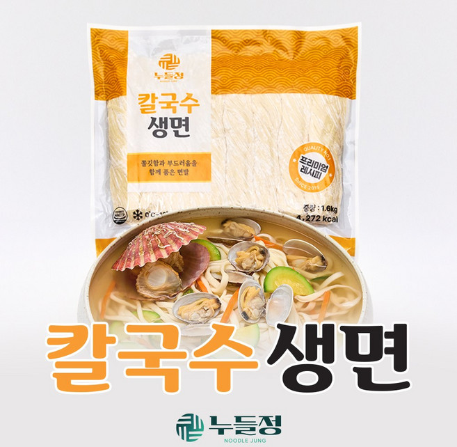 누들정 칼국수생면 16인분, 2세트, 1.6kg
