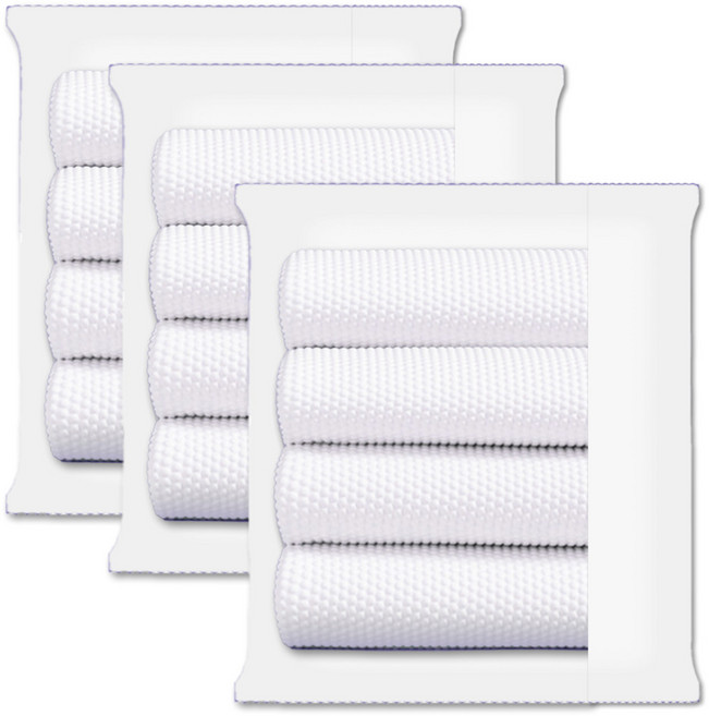 워터덕 일회용수건 KC안전확인 실속포장 (4개 1팩), 12개, 화이트