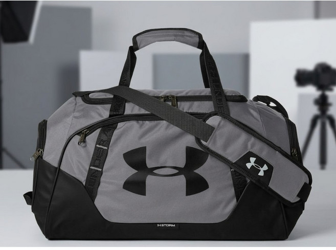 [언더아머_스포츠] 운동가방 언디나이어블 3.0 스몰 더플백 축구 농구 헬스 스포츠 가방 생활방수 TM1300214 그레이 (49*26*23), 1개