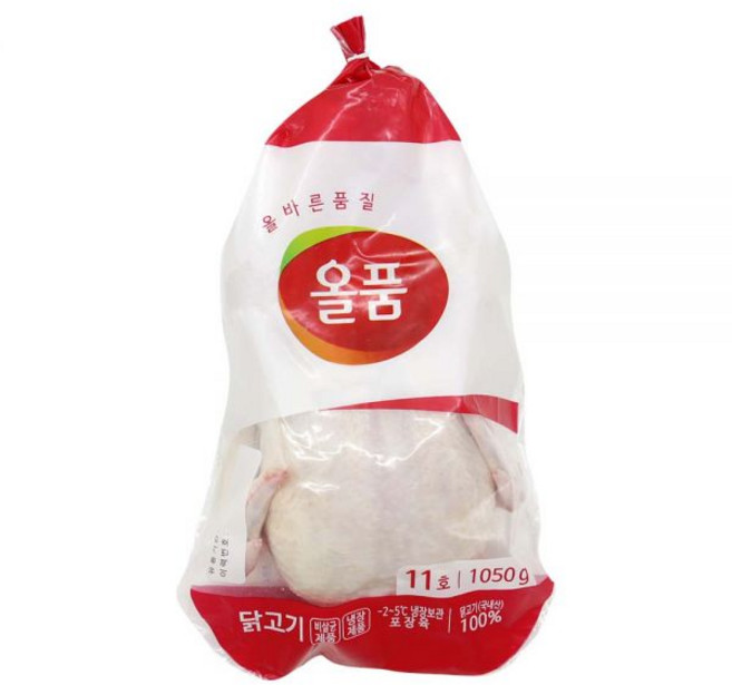 올품 육계 생닭 11호 1수 1.05kg 국내산 올품 냉장 육계 통닭 11호 개체 395502, 육계 11호 1수, 1개