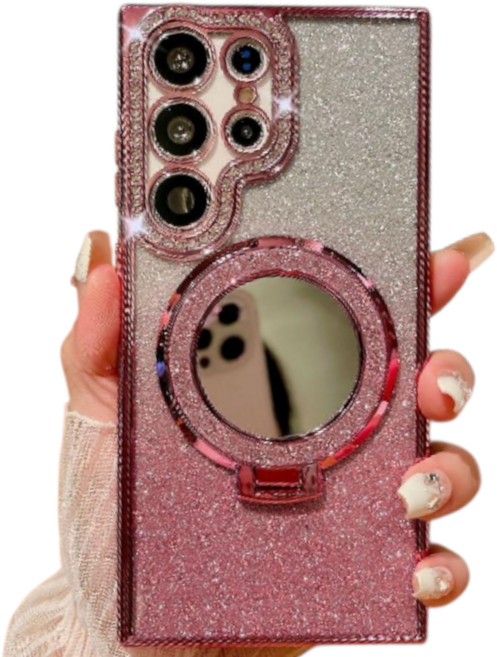 럭스폰 갤럭시 그라데이션 히든 브래킷 미러 케이스 - 글리터 필름