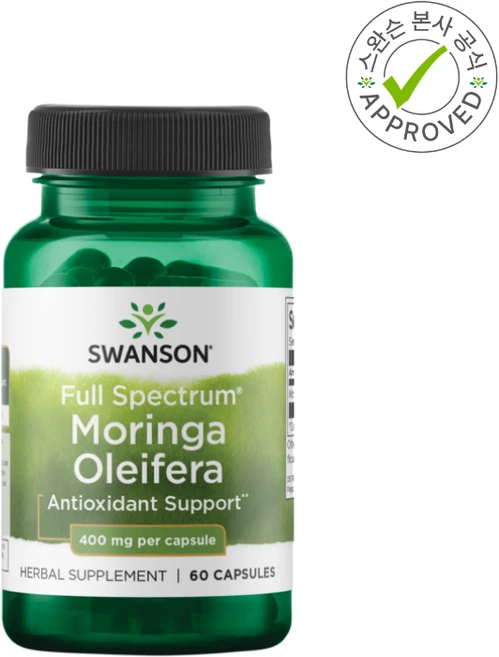 Swanson Full Spectrum® 모링가 올레이페라 400mg 캡슐 60정 Swanson (스완슨), 1개 - 쿠팡