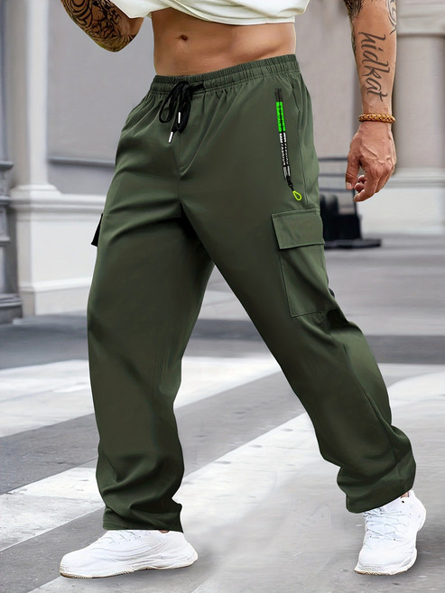 【耐磨抗造】工裝褲 戶外褲 休閒褲 多口袋長褲 寬鬆直筒 大碼加肥 速乾透氣 登山徒步 日常通勤 百搭款