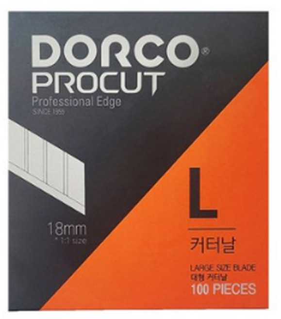 도루코 컷터날 L날 C형 18mm, 100개