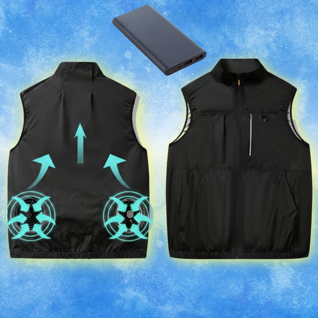 라워스 폭염퇴치 구석구석 강력바람 저소음 냉풍조끼