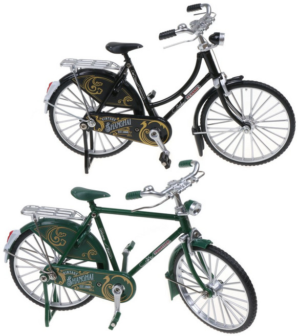 클래식 자전거 미니어처 장식소품 다이캐스트, 다크그린