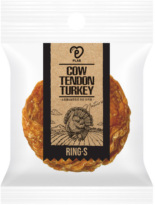 피랩 소힘줄 터키츄, 칠면조 + 소고기 힘줄, 15g, 1개