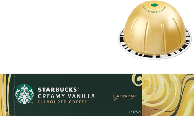 네스프레소 버츄오 캡슐 스타벅스 크리미 바닐라향 커피, 3개
