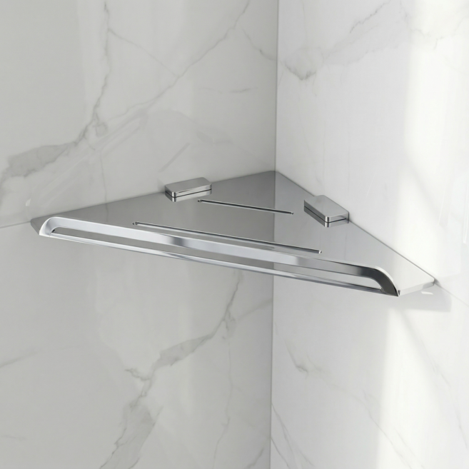 LUNOVA 스테인리스 304 고급 화장실 욕실 코너선반 욕실정리대, 1박스, 크롬