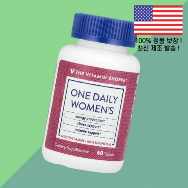 더 더비타민쇼피 우먼 여성 여자 데일리 원 60정 The Vitamin Shoppe One Daily Women's 60 Tablets, 더 더비타민쇼피 우먼 여성 여자 데일리 원 60정 Th, 1개 - 쿠팡