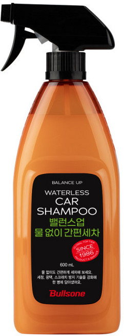 불스원 밸런스업 물없이 간편세차 /뿌리고 닦아내는 카샴푸, 600ml, 1개