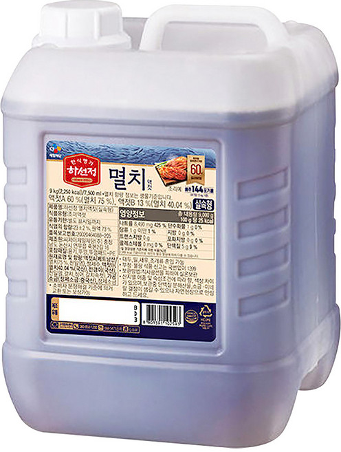 CJ 하선정 멸치액젓 9kg 1개