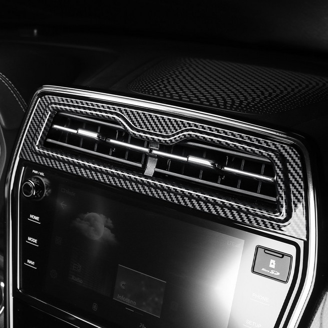 유투카 호환 베리뉴 티볼리 튜닝 에어컨 공조기 커버, 센터페시아 송풍구 1P[유광카본], 기타, 베리뉴 티볼리 용