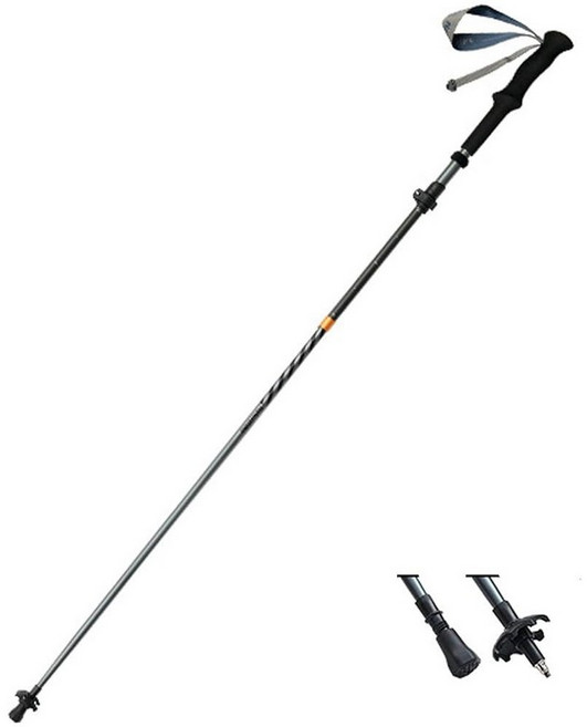Naturehike Changfeng Pro/UL 하이킹 폴 1개 - 탄소 + 알루미늄 경량 3섹션 접이식 트레킹 폴 여성 남성 및 노인용 여행용 워킹 스틱 (UL-그레이, Small
