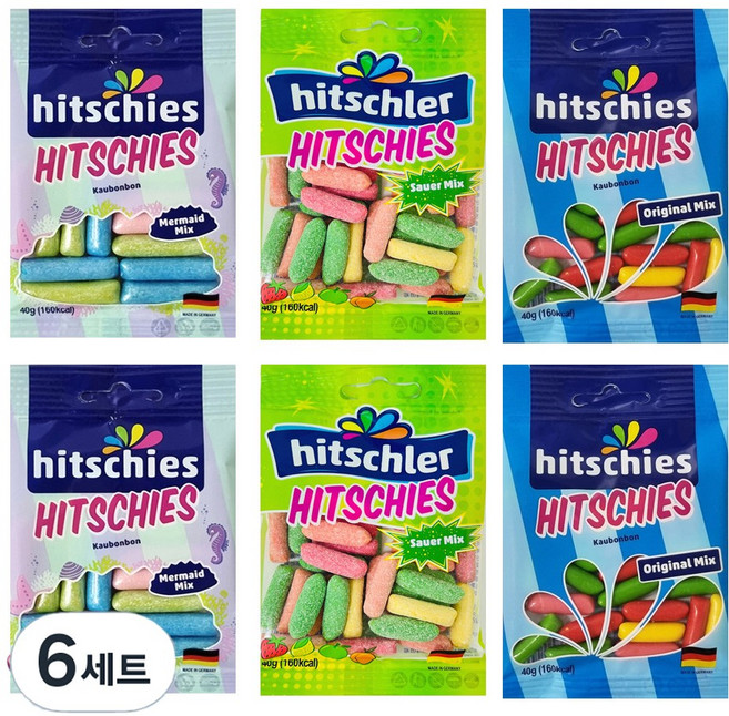 히츨러 히치스 수수깡 젤리 3종 세트, 8세트, 40g