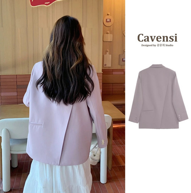 Cavensi 寬鬆後開叉雙釦西裝外套