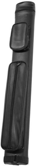 당구가방 튼튼한 당구 풀 백 4 홀 운반 케이스 액세서리 스틱 보관 로드용 가죽 홀더, 색상: 1. Black, 1개