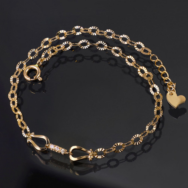 주리에떼 14K 18K 여성 데일리 프로메스 체인 팔찌