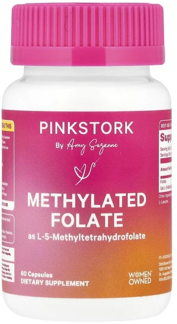 핑크 스토크 메틸화 엽산 Pink Stork Methylated Folate 60정, 1개 - 쿠팡