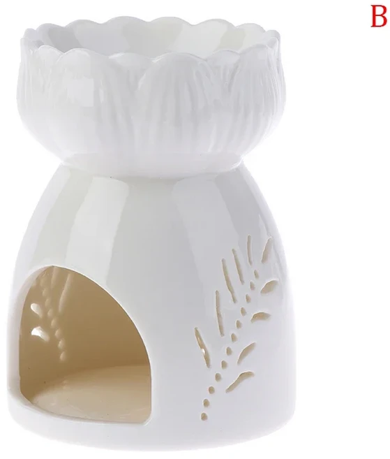 2024 세라믹 캔들 거치대 오일 향 버너 에센셜 아로마 테라피 램프 도자기 홈 거실 장식, 01 D7xH10 cm1