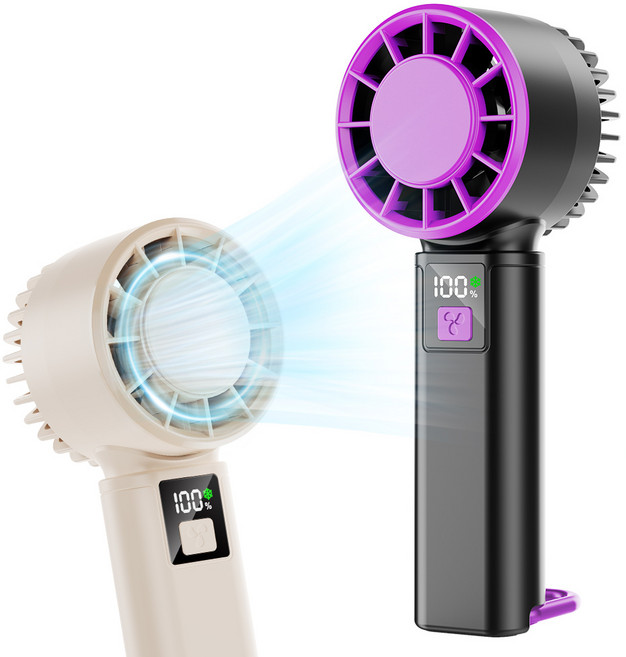THOUSTA 급속냉각 에어컨 휴대용 손풍기 무선 접이식 스트랩 미니 선풍기, 스킨