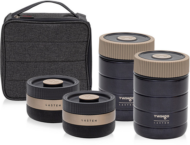 트윙고 라스텐 보온죽통 도시락 5종 세트, 혼합색상, 1세트