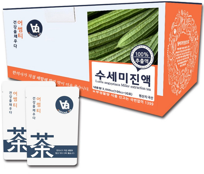 중저온추출 16시간 국산 수세미즙 진액, 100ml, 30개