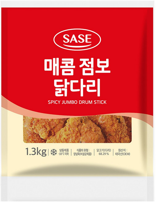 지케이푸드 사세 매콤 점보 닭다리 매콤한치킨 매콤한닭다리 스파이시치킨, 1.3kg, 1개